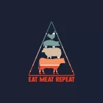 Eat Meat Repeat Banner